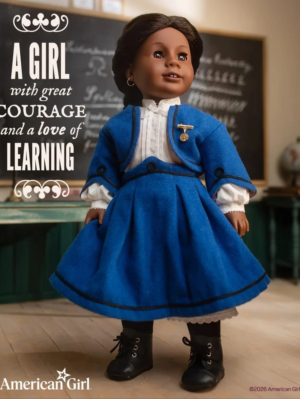 RETIRED Vintage American Girl Pleasant Company Addy Blue School Suit